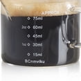 thumbnail image 3 of BCnmviku 2 PACK Espresso Glass Measuring Cup Triple Pitcher Milk Cup 75ML Espresso Cups with Handle Shot Glass with V-Shaped Mouth Clear Accessories Milk Frothing Pitcher, 3 of 7