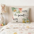 thumbnail image 7 of FEOLGEHLY Easter Pillow Covers 18x18, Easter Linen Throw Pillow Case with Floral Print Spring Home Decorations Pillowcase Square Cushion Covers for Sofa Bed Couch Chair, A, 7 of 7
