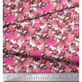 thumbnail image 3 of Soimoi Poly Georgette Fabric Camouflage Texture & Flamingo Bird Decor Fabric Printed Yard 42 Inch Wide, 3 of 3