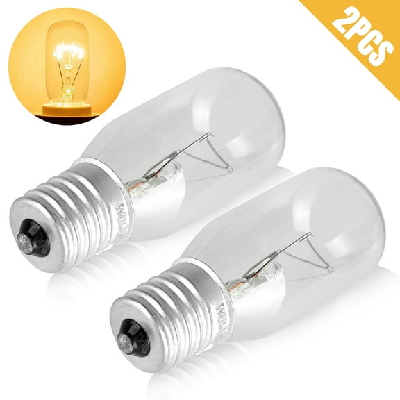 2Pcs T25 Appliance Incandescent Light Bulb, E17 Base 40W 110-125V 2700K, Dimmable Microwave Oven Replacement Parts