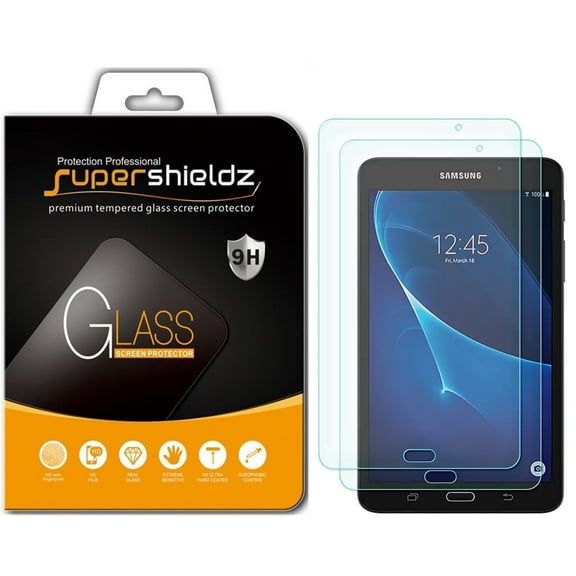 [2-Pack] Supershieldz for Samsung Galaxy Tab A 7.0 Tempered Glass Screen Protector, Anti-Scratch, Anti-Fingerprint, Bubble Free