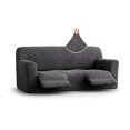 thumbnail image 2 of Housse de Sofa Inclinable - Canapé Inclinable - Housse en Tissu Polyester Doux - Protège-Meubles Extensible Ajusté en 1 Pce - Microfibra Collection - Gris Foncé (Housse de Sofa), 2 of 15