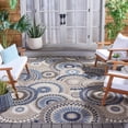 thumbnail image 2 of SAFAVIEH Cabana Brynn Floral Indoor/Outdoor Area Rug, Grey/Blue, 9' x 12', 2 of 18
