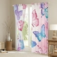 thumbnail image 3 of Homewish Besuty Butterfly Curtains Pack of 2 (42x84 Each),Flying Animal Curtains Blackout,Dreamy Pink Blue Bedroom Curtains For Girls Kids,Breathable Home Decor, 3 of 6