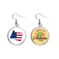 thumbnail image 1 of Oregon USA mapa estrellas rayas bandera Pendiente del lóbulo de la joyería del pendiente de la hoja del otoño Unbranded M, 1 of 3