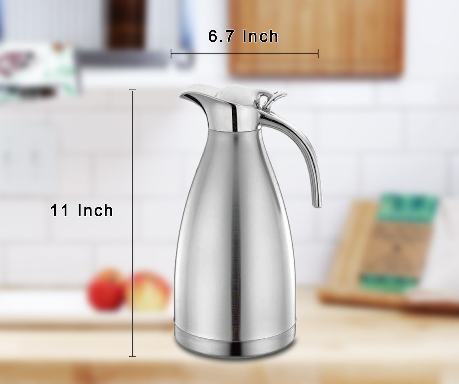 and Coffee Dispenser Water Heritage66 Stainless Steel Thermal Coffee Carafe 68 Oz Triple Wall Thermal Vacuum insulated 12 hours heat Retention/24 hours cold Retention/2 Liter Tea 