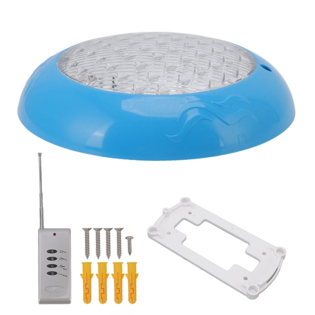 Luz LED para piscina IP68 impermeable AC DC12V 35W con control remoto para piscinas al aire libre azul