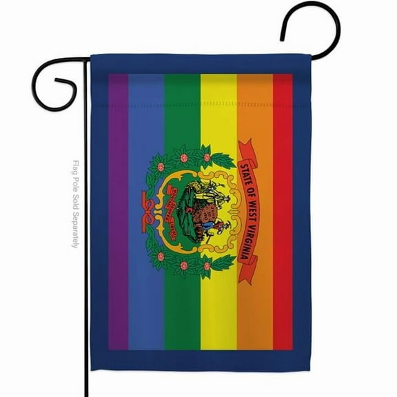 G149684-BO West Virginia Pride Support 13 x 18.5 in. Double-Sided Decorative Horizontal Garden Flags for House Decoration Banner Yard Gift
