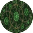 thumbnail image 1 of Ahgly Company Indoor Round Patterned Midnight Gray Area Rugs, 7' Round, 1 of 6
