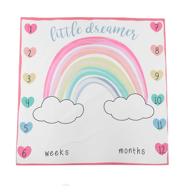 Baby Monthly Milestone Blanket Newborn Month Blanket for Photo Props Shoots Backdrop