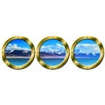 thumbnail image 1 of VWAQ Cruise Ship Wall Decals - Boat Decor, Ocean View Wall Portholes - VWAQ-SPW10 (14" Diameter, Gold), 1 of 2