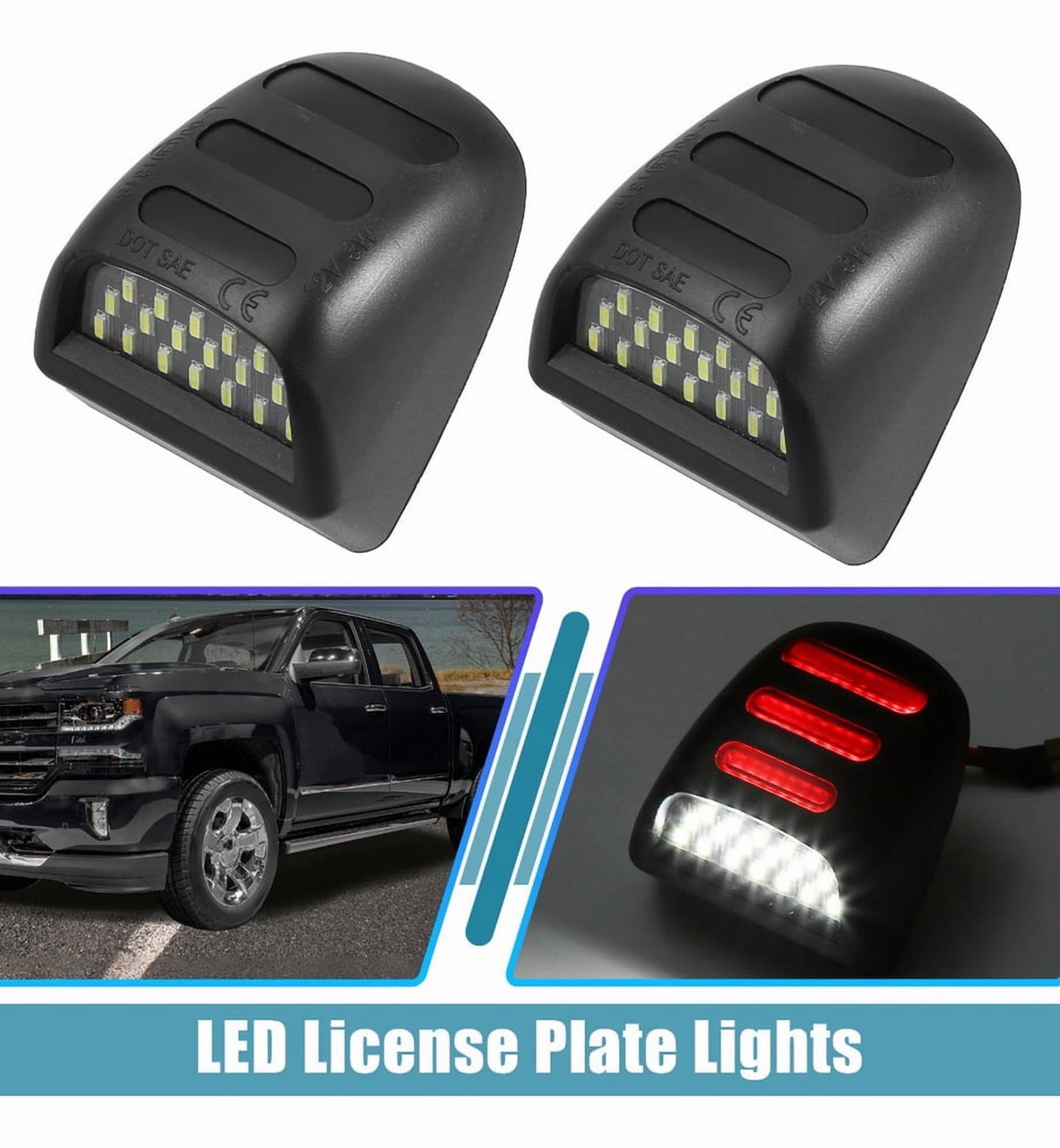 Applicable to LED License Plate Lights for Chevrolet Silverado 1500 2500 3500