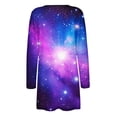 thumbnail image 4 of Économies d'Automne! srobpty Cardigan Veste à Manches Longues pour Femme, Blouse Cardigan Décontractée à Manches Longues à Imprimé avec Poches pour Femme, Violet, P, 4 of 4