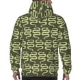 thumbnail image 7 of Wukai Green Snake Print Men Hoodies Fleece Sweatshirts Long Sleeve Sweaters Pullover Fall Outfits Winter Clothes-Large, 7 of 7