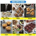 thumbnail image 4 of DEELLEEO Cooling Rack - Set of 2 Stainless Steel BBQ Grill  Oven Safe Grid Wire Racks for Cooking & Baking by - 8.66*6.3*0.59inch, 4 of 5