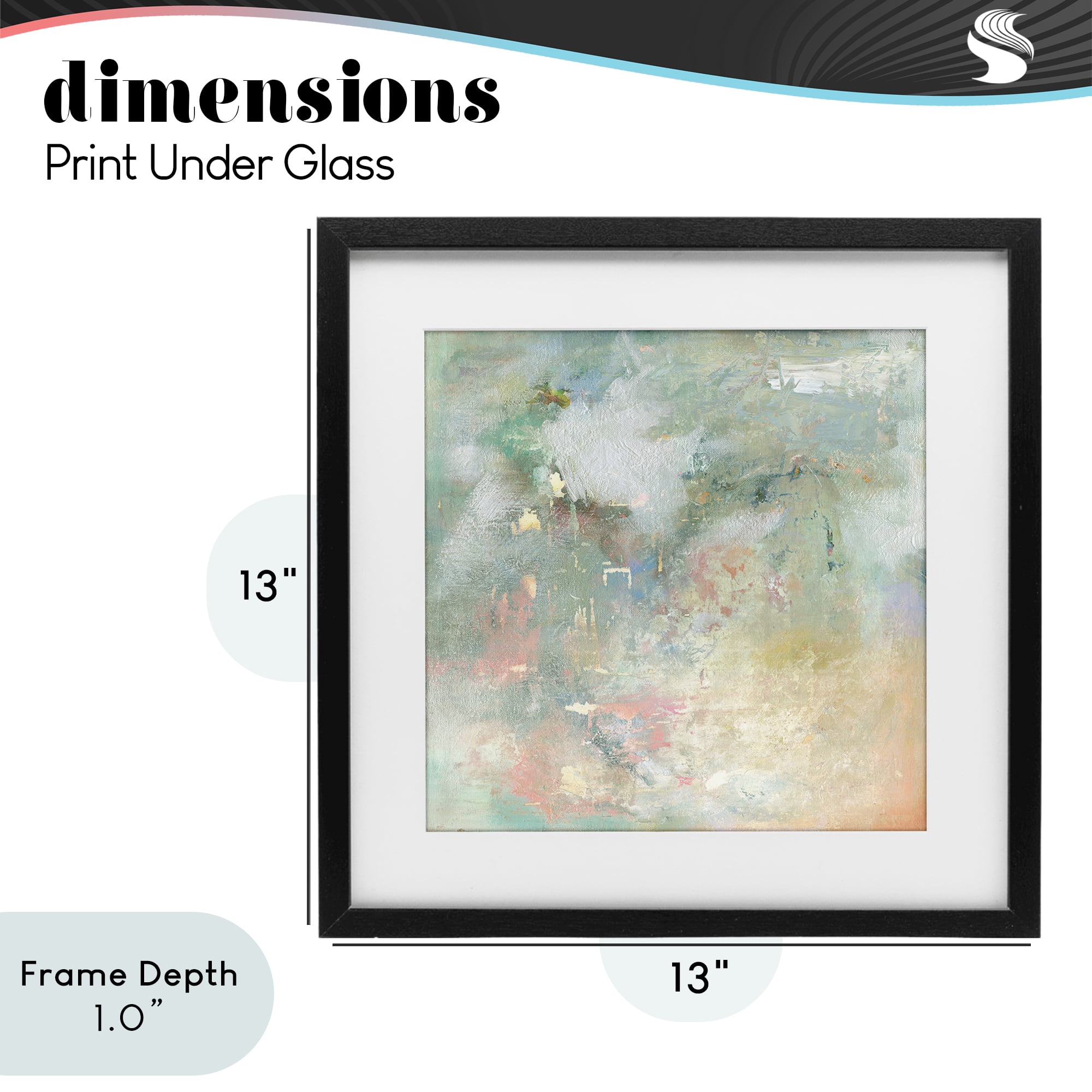 Stupell Industries Ethereal Brushstroke Harmony Black Framed Print Under Glass, design by Carol Robinson
