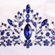thumbnail image 2 of Corona barroca con encanto de diamantes de imitación, diadema de princesa reina para novia, para boda, fiesta, cumpleaños (azul), 2 of 5
