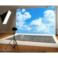 thumbnail image 4 of 8 x 6 ft Blue Sky White Cloud Backdrop Sky Cloud Photography Backdrop Newborn Spring Kids Children Aviator Baby Shower Wedding Party Decoration Studio Props, 4 of 5