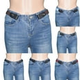 thumbnail image 3 of SPRING PARK Women Men Adjustable Faux Leather Belt Strap Casual All-match Jeans Belt, 3 of 8