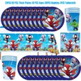 thumbnail image 3 of Spidey And His Amazing Friends Birthday Decorations Tableware Kit Plates Cups Tablecloth Backdrop Balloons Child Party Supplies, 3 of 5
