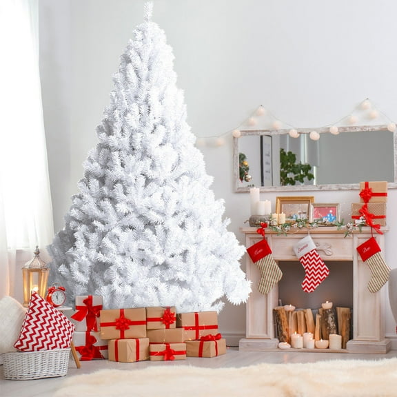 Costway 6Ft Artificial Christmas Tree Indoor Outdoor Holiday Decoration White