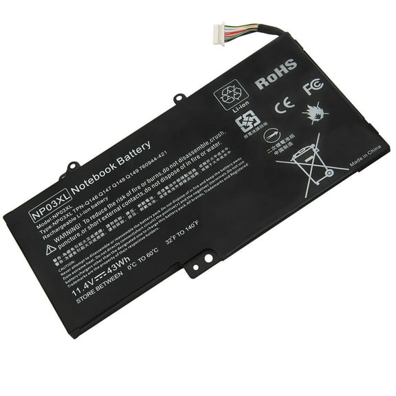 New 43WH Battery for HP Envy X360 15-U011DX NP03XL 761230-005 HSTNN-LB6L Fast