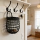 thumbnail image 5 of Hanging Wicker Basket for Wall, Wall Baskets for Storage Garlic Fruit Onion Vegetable Potato Vegetable Flowers Home Kitchen Boho Decor, 5 of 6