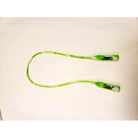 Cablz SiliconeGreen/Wht SiliconeEyewear Retainer 16" (Lime)Green &