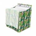 thumbnail image 3 of Aloha Washer Cover, Banana Leaves with Colorful Blossoms of Hawaiian Flowers Nature Theme Print, Washroom Decor with Dust Protection, 29" x 28" x 40", Multicolor, by Ambesonne, 3 of 3