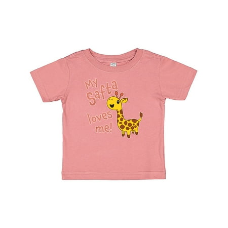 

Inktastic My Safta Loves me- cute giraffe Gift Baby Boy or Baby Girl T-Shirt