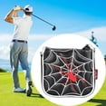 thumbnail image 5 of serony Universal Golf Mallet Putter Cover Square Headcover Magnetic Closure Guard Spider Black, 5 of 5