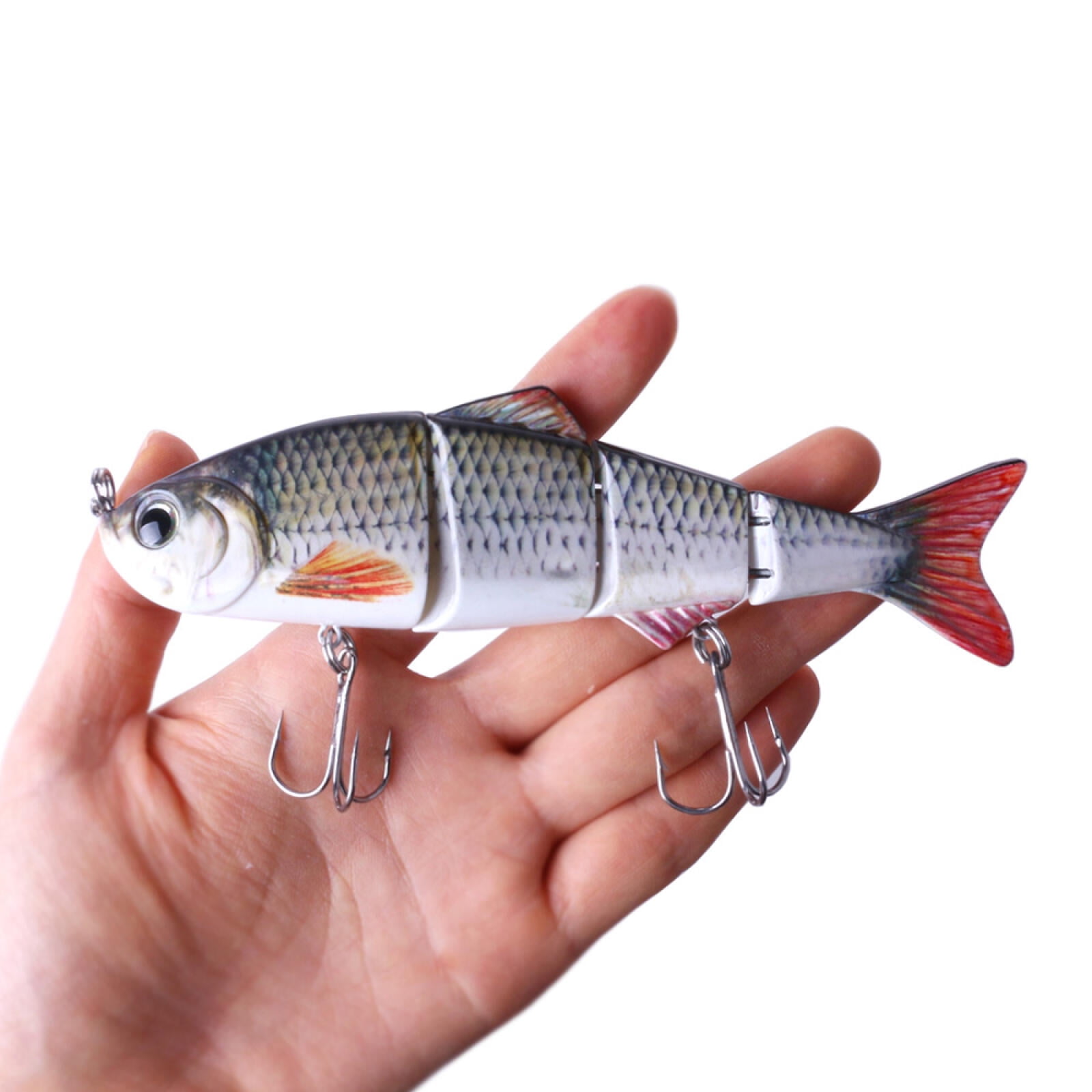 HENGJIA Fishing Lures, 3pcs Large Multi Jointed Fish Fishing Kits Slow Sinking Lifelike Swimbait Freshwater and Saltwater for Trout Bass Lures, 5.9"/1.31oz