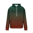 thumbnail image 4 of Txeol Men's Graphic Print Hoodies Long Sleeve Gradient Sweatshirts with Pocket Outdoor Athletic Drawstring Pullover,Army Green,XXXXL, 4 of 6