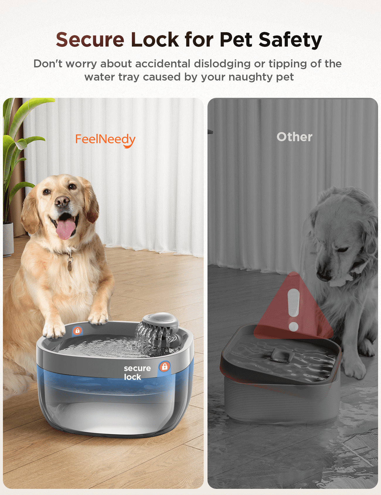 FeelNeedy 7L/237oz Pet Fountain, Large Dog Cat Water Fountain Dispenser with 2 Filters for Small/Medium/Large Dogs, Cats, Multiple Pets, Gray