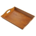 thumbnail image 5 of DEEPCRAFF 1Pack Wooden Tray For Indoor Dining Rectangular Serving Tray Brown Color, 5 of 8