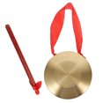 thumbnail image 2 of 1 Set Traditional Percussion Instrument Chinese Gong Hand Gong with Hammer (Golden), 2 of 5