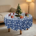 thumbnail image 4 of Disposable Tablecloth Waterproof Tablecloth Christmas Round Tablecloth 213cm Multicolor Plastic Holiday Party Table Cover Durable Festive Decor Dust Resistant, 4 of 6