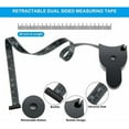 thumbnail image 2 of PinesC EternaNest 2 Pieces Body Measuring Tape 60 Inch Fabric Tape Measure, Includes Locking Pin and Push Button Retractable Tape Measure, Black -, 2 of 5