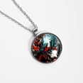 thumbnail image 4 of Woodpecker Women's Circular Glass Pendant Necklace, 4 of 5