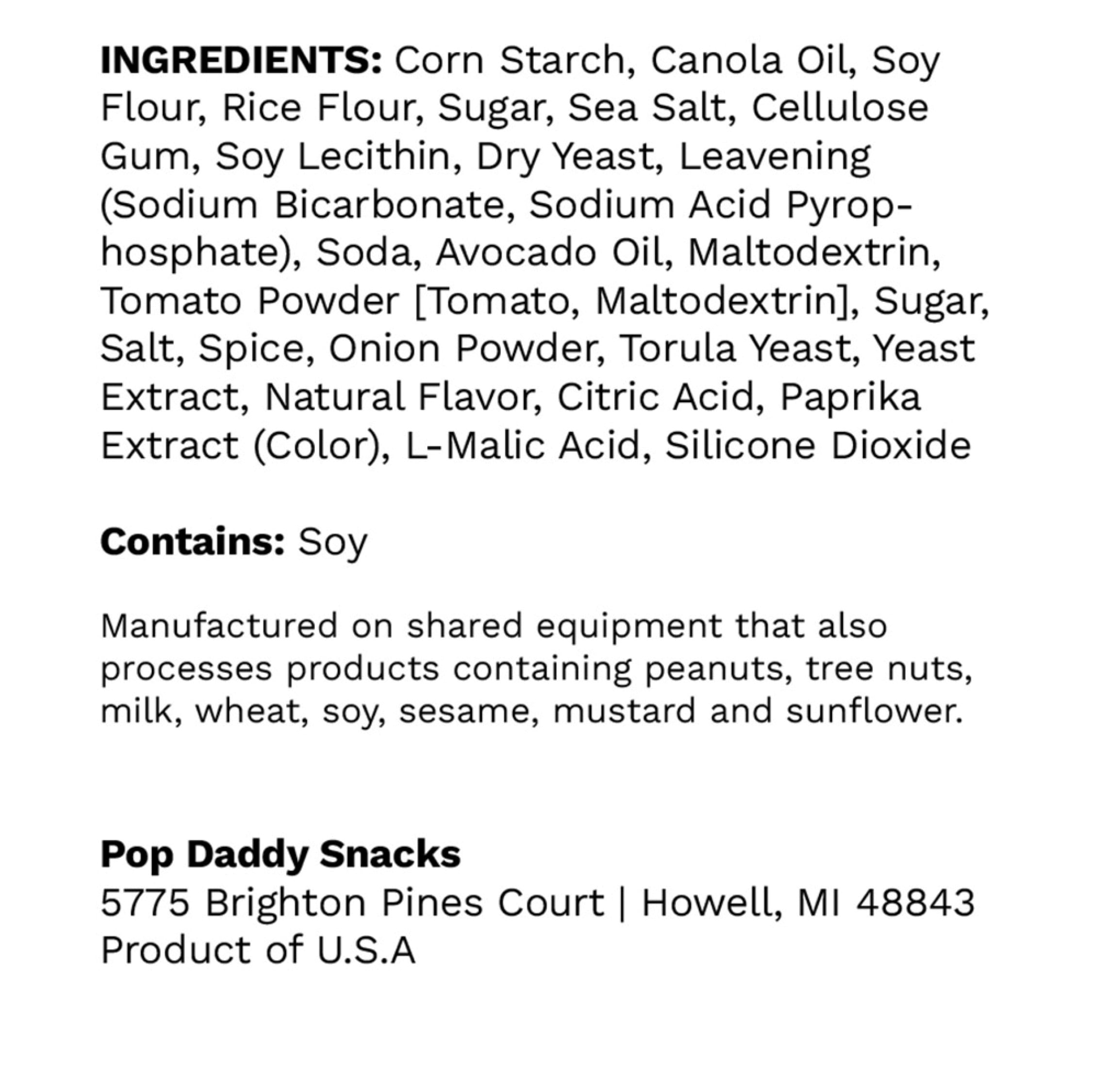 Pop Daddy Pretzels - Gluten Free - Tomato Basil