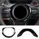 thumbnail image 2 of 2Pcs for Vezel -V 2021 2022 Interior Car Glossy Black Steering Wheel Panel Cover Trim Decoration Fr, 2 of 5