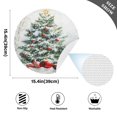 thumbnail image 2 of Ryvnso Christmas Tree Snow Winter Round Plate Mats Dining Table Placemat Set of 4 for Holiday Decoration, 2 of 7