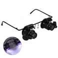 thumbnail image 1 of MasteelfCA 20X Double Eye Watch Repair Magnifier Glasses Loupe Lens Jeweler Watch Repair With LED Light, 1 of 7