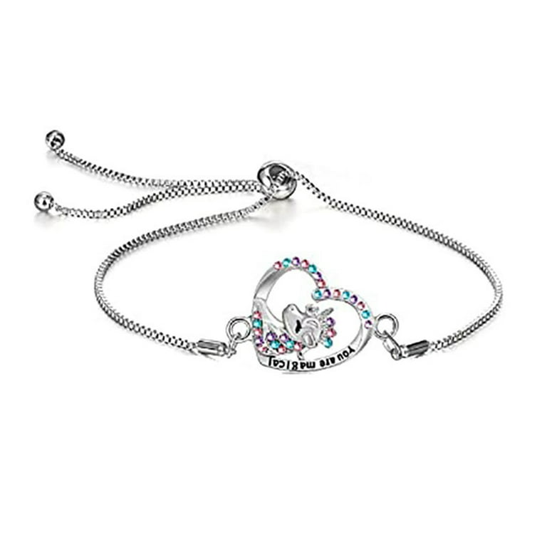 Personalized Name Unicorn Necklace Stud Earring Bracelet Jewelry Set -  CALLIE