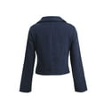 thumbnail image 3 of Veste en Similicuir pour Femmes, Coupe Ajustée, Cardigan Moto Biker à Fermeture Éclair, Manteau Court, 3 of 10