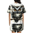 thumbnail image 6 of Fotbe Whimsical Owl On Branch Print Pajama Set for Women 2 Piece Loungewear Short Sleeve Tops and Shorts Set Soft Sleepwear-XX-Large, 6 of 7