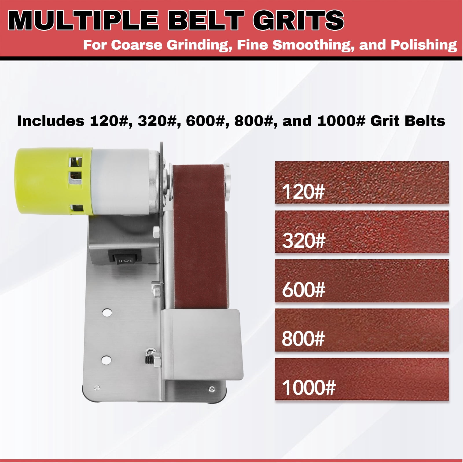 Electric Knife Sharpener, Mini Belt Sander, 7 Speeds, 15° Angle – Perfect for Kitchen Knives & Tools, Suitable for Home and Professional Chefs