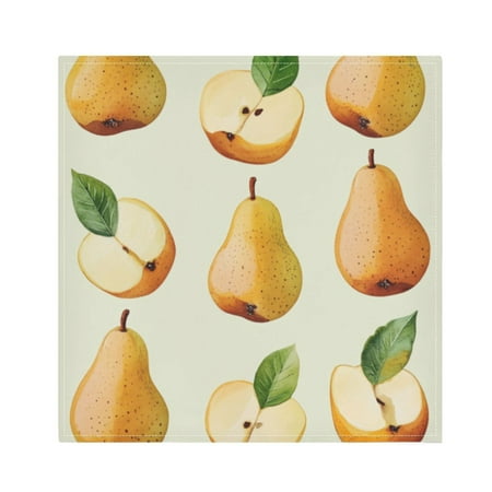 

Napkin Satin Napkin 20*20Inchx6 Kitchen Towel Dinner Plate Towel Decorative Towel Napkin Tea Towel Suitable For Kitchen Table Yellow Pear Lovely