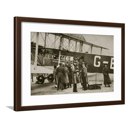 Passengers boarding an Imperial Airways aircraft for a flight to Paris, c1924-c1929 (?) Framed Print Wall (Best Way To Paint Shutters)