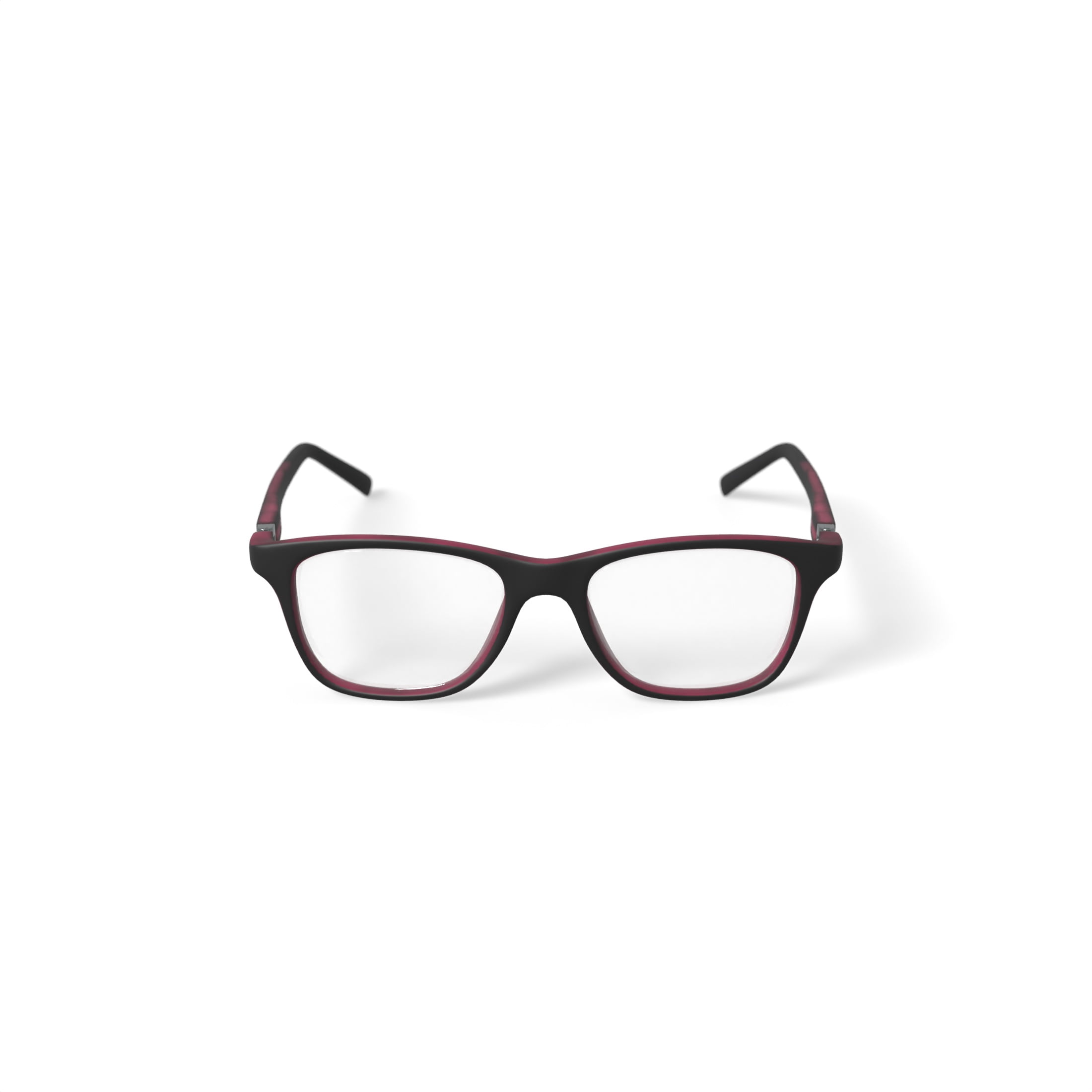 Adolfo Youth Swish Square Prescription Eyeglasses with Case, Black/Red